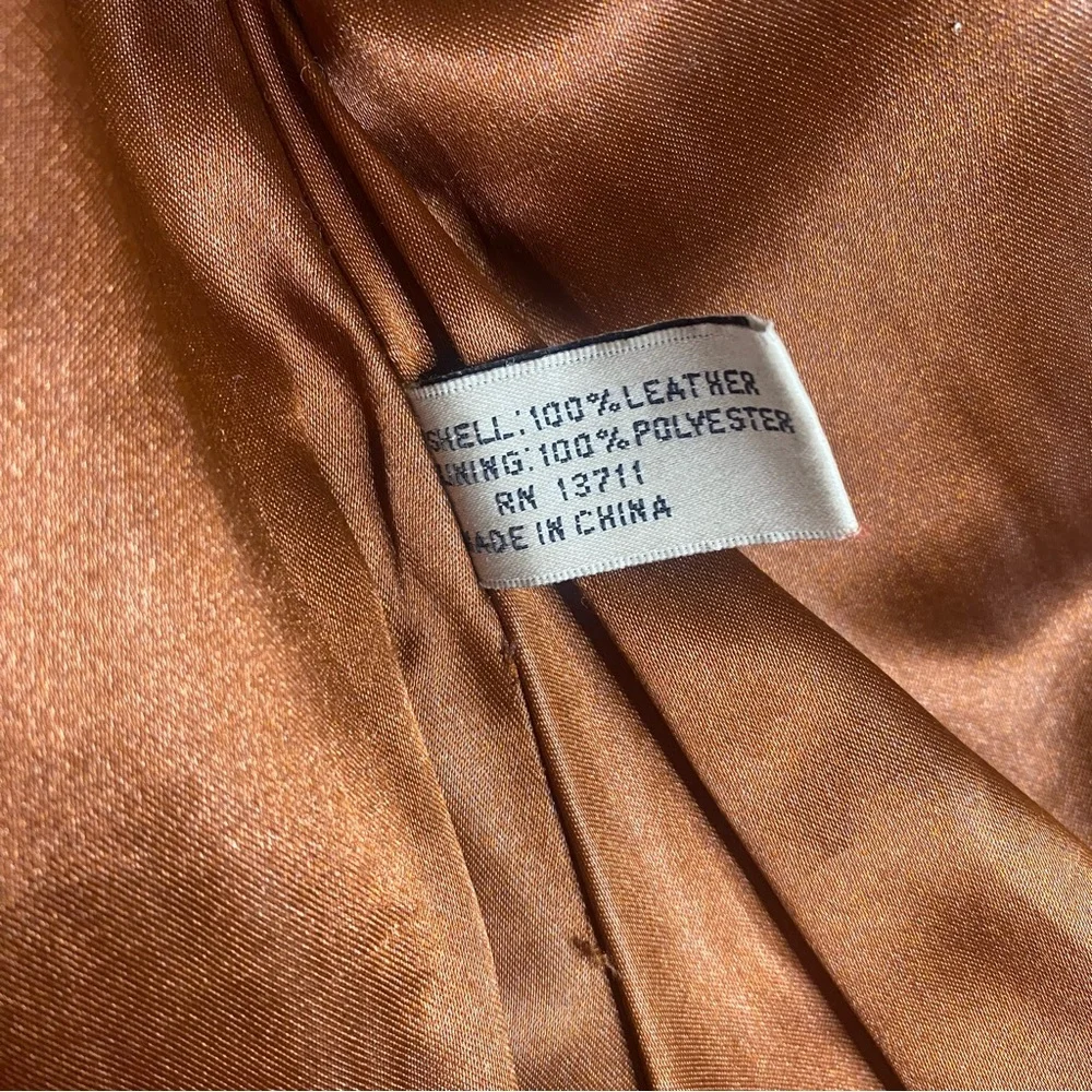 Vintage Valerie Stevens Brown 100% Leather Jacket - Picture 8 of 14